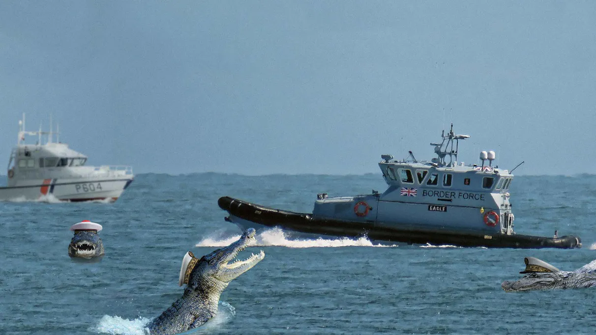 UK and France induct 50 crocodiles into joint coast guard team to aid in migrant crisis image