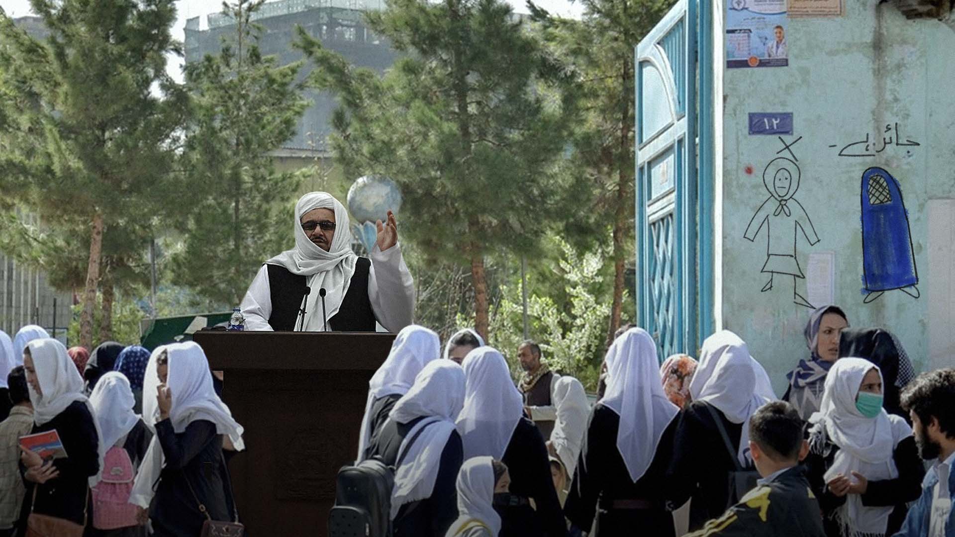 صورة طالبان تؤكد أن فتحها لأبواب المدارس أمام الإناث لا يعني دخولهن إليها
