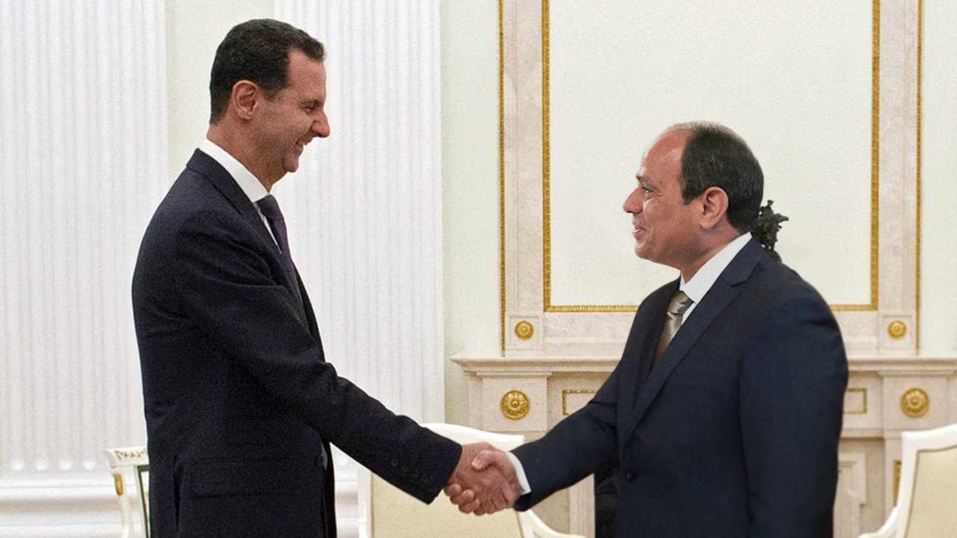 صورة السيسي يوقّع اتفاقية تبادل شبيحة مع النظام السوري