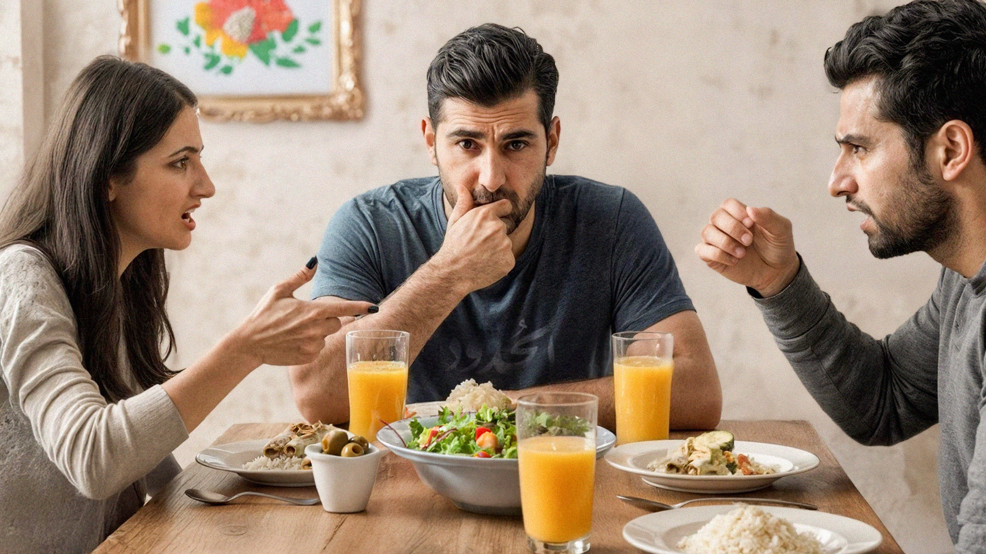  صورة شاب يشعر بعدم الارتياح بعدما دعاه زوجان لممارسة الشجار معهما