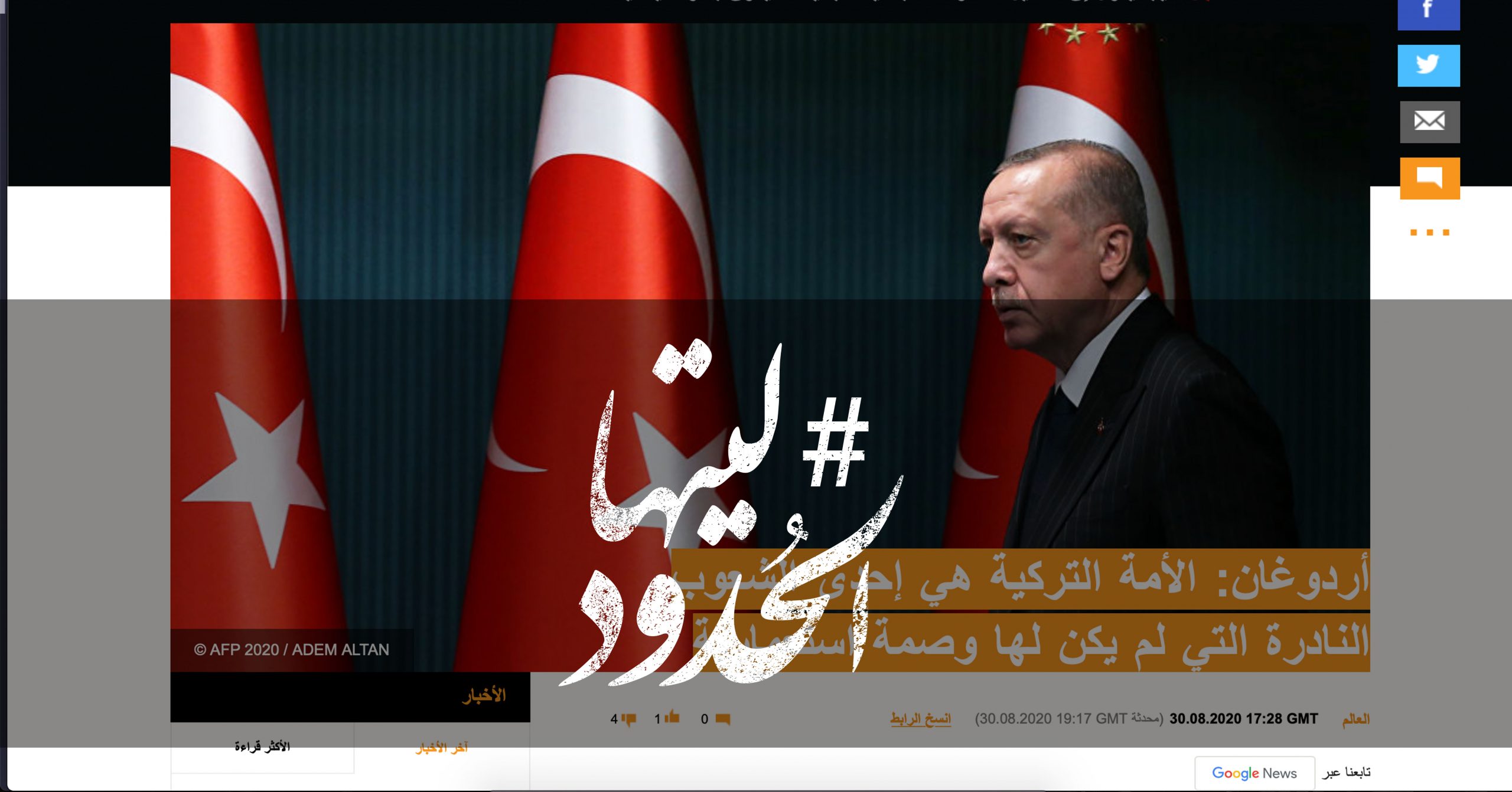 صورة أردوغان: الأمة التركية هي إحدى الشعوب النادرة التي لم يكن لها وصمة استعمارية