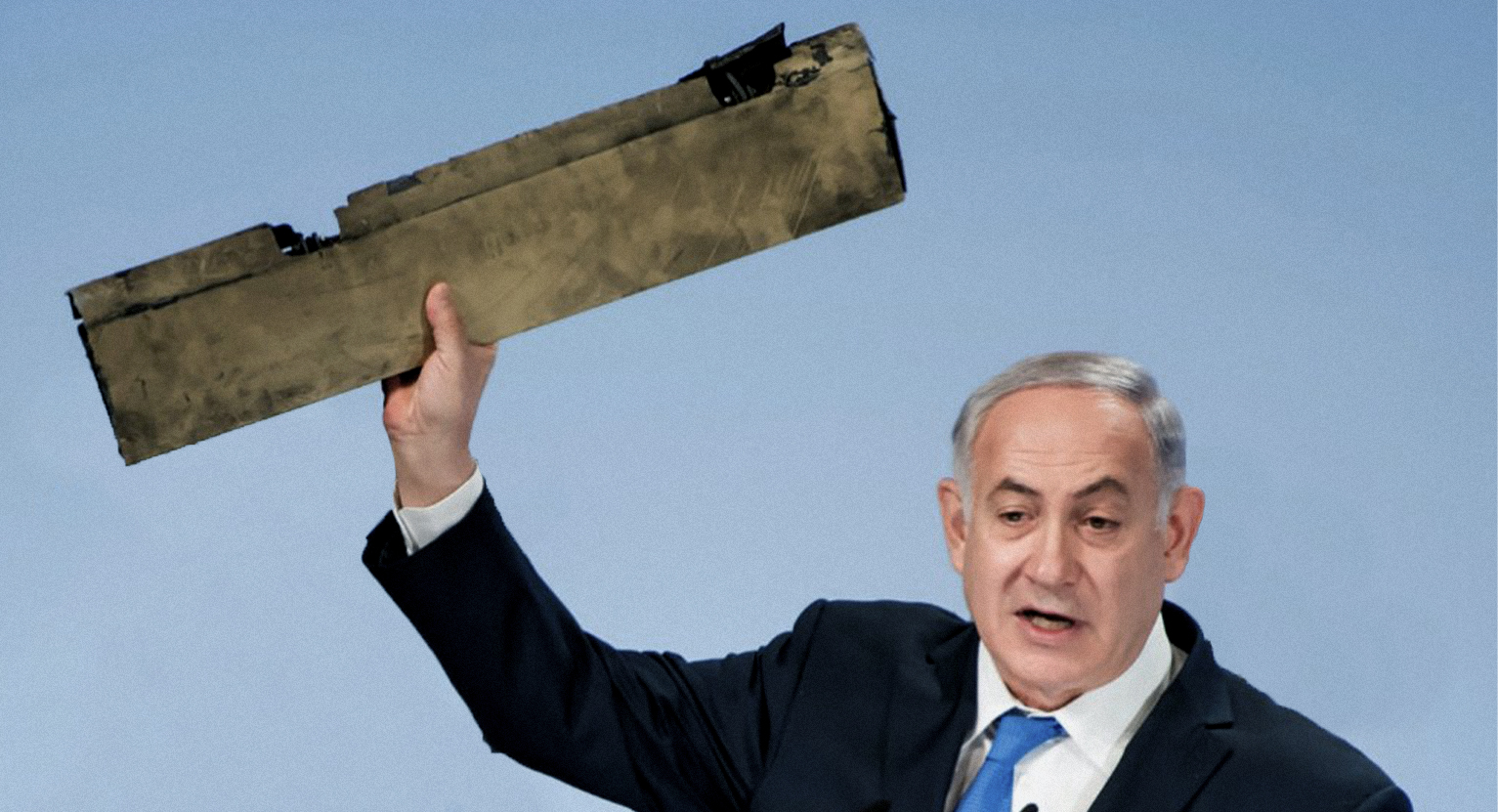 صورة نتنياهو يقطع زيارته إلى الولايات المتحدة لتفقُّد الهدية التي سقطت على تل أبيب من السماء