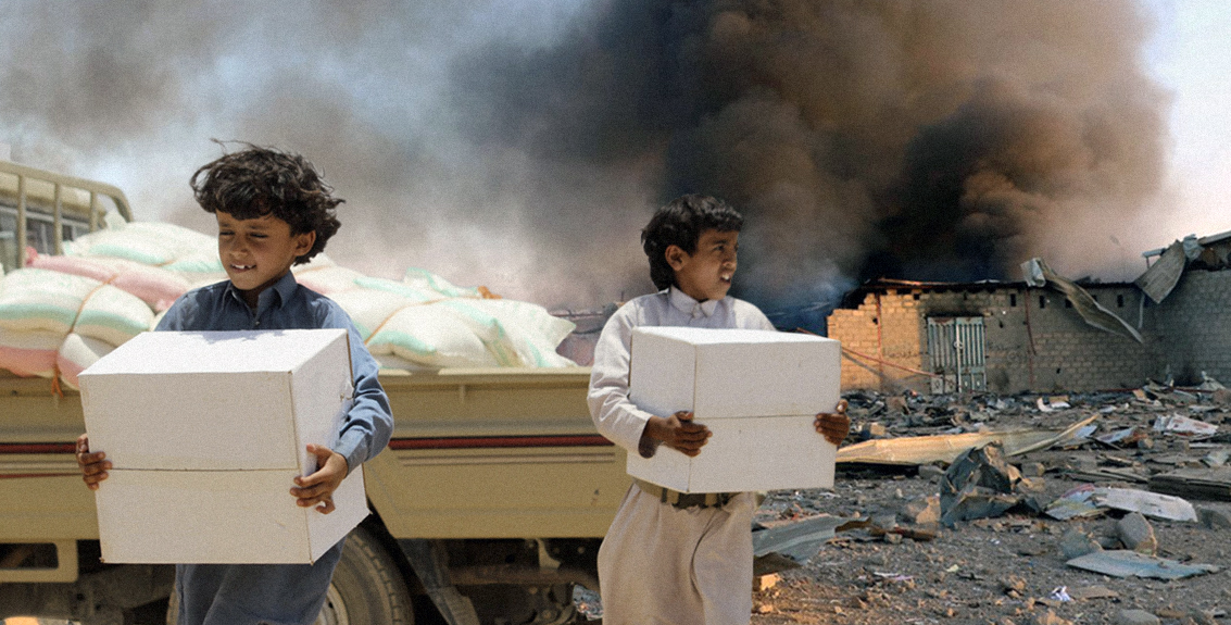 صورة السعودية تساعد برفع حصة كل طفل يمني من المساعدات بقتلها خمسة وثمانين ألفاً منهم