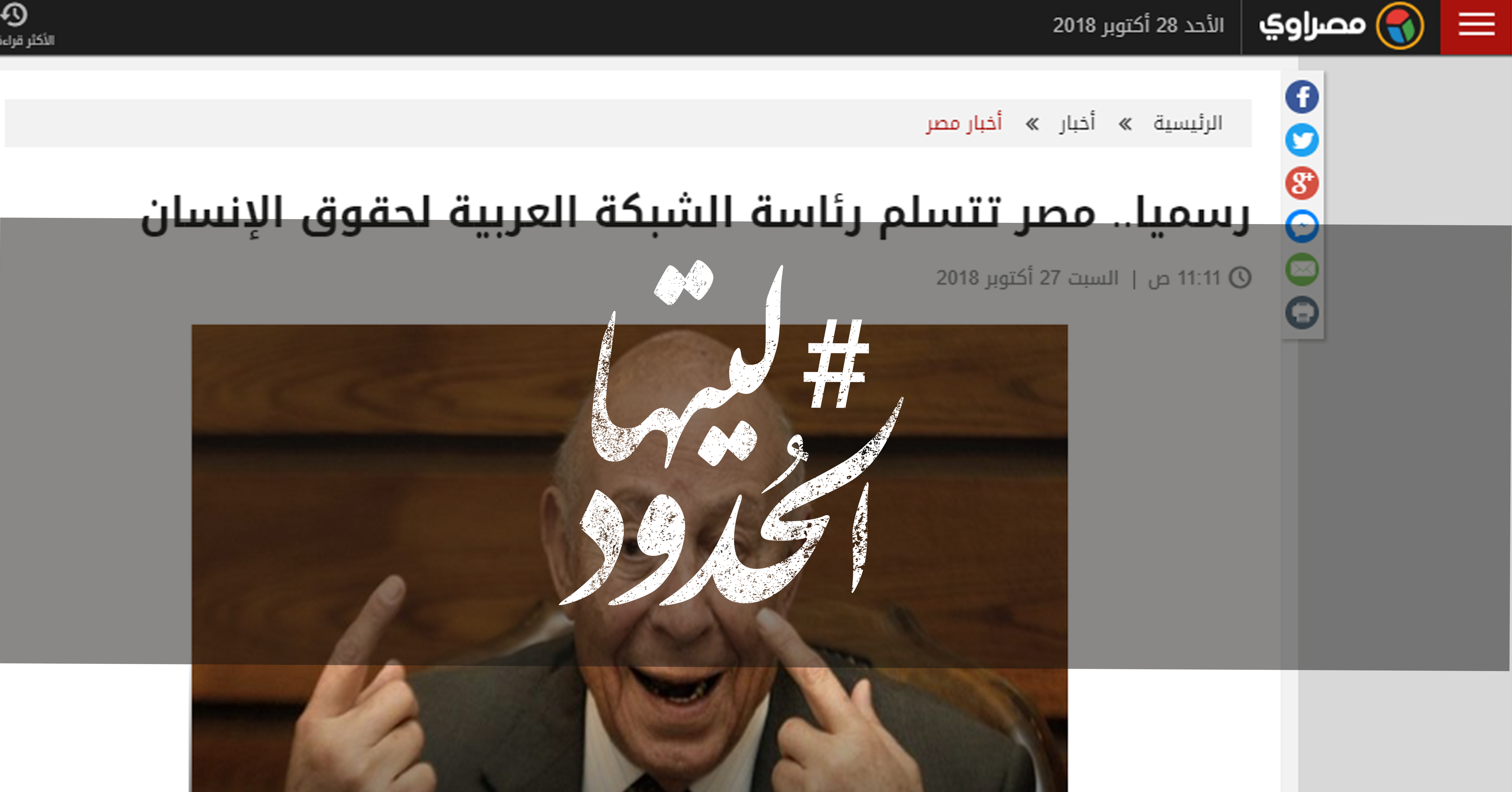 صورة مصر تتسلم رئاسة الشبكة العربية لحقوق الإنسان