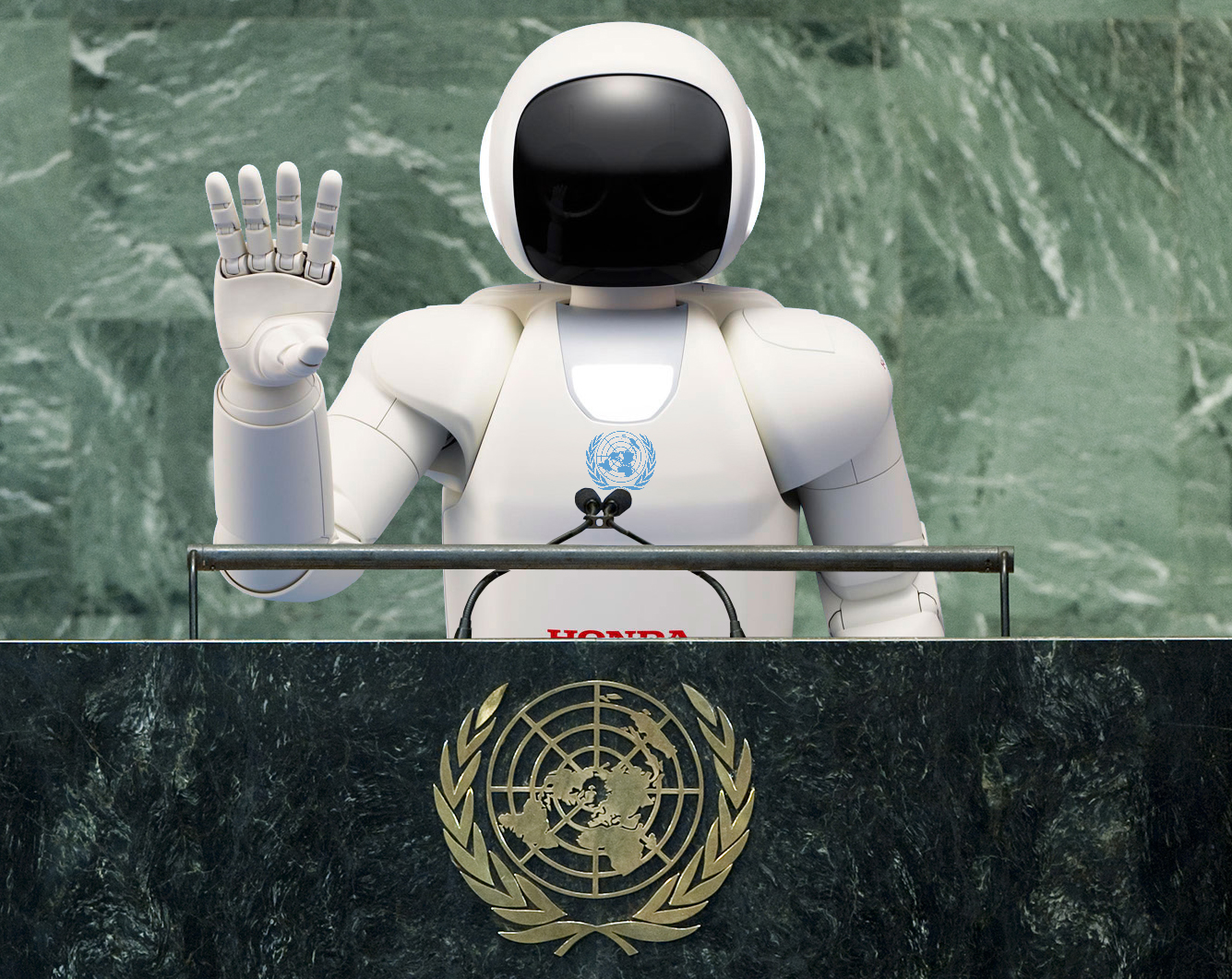 صورة شركة هوندا تصنع روبوتاً بسيطاً كبديل للأمين العام للأمم المتحدة
